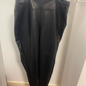 Black Faux Leather Leggings